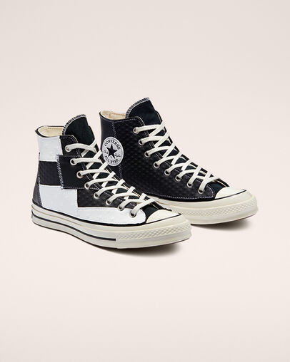 Chuck 70 Tech Patchwork Black White Tech Patchwork, Angled View