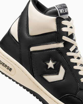Converse Weapon Leather Schwarz/Natural Ivory/Schwarz, Detail Angle View
