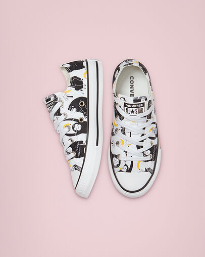 Animal Print Chuck Taylor All Star Wei&szlig;/Schwarz/Gelb, Top and Side View