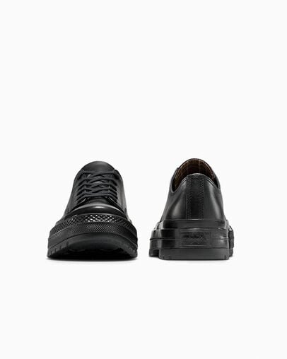 Chuck 70 National Leather Black/Black/Black, Heel View