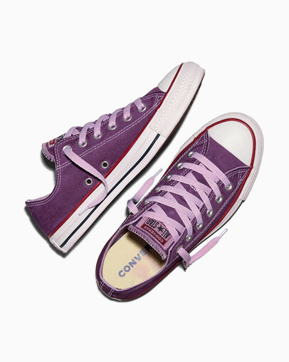 Chuck Taylor All Star Dip Dye Wide Width Dark Purple Dyed, Angled View