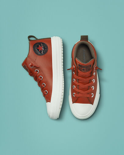 Chuck Taylor All Star Counter Climate Street Boot Rugged Orange/Schwarz, Top and Side View