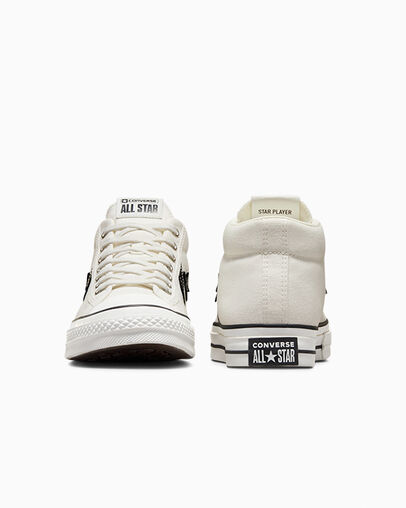 Star Player 76 Vintage White/Black/Egret, Heel View