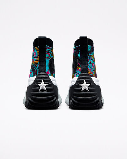 Run Star Motion CX Platform '90s Marbled Black/Ash Stone/White, Heel View