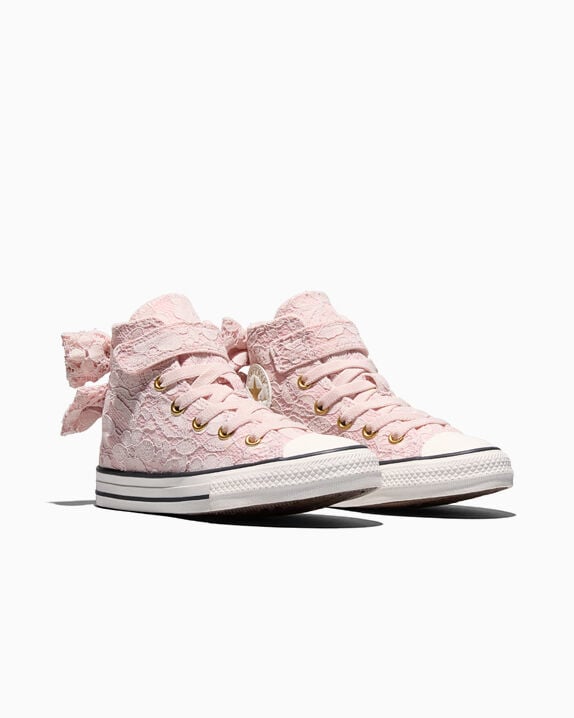 Chuck Taylor All Star Easy-On Bows and Lace Shy Flamingo/Vintage White