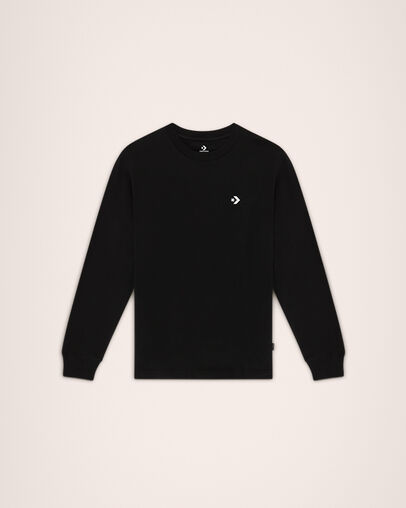 T-shirt Star Chevron Wordmark &agrave; manches longues Noir, Front View