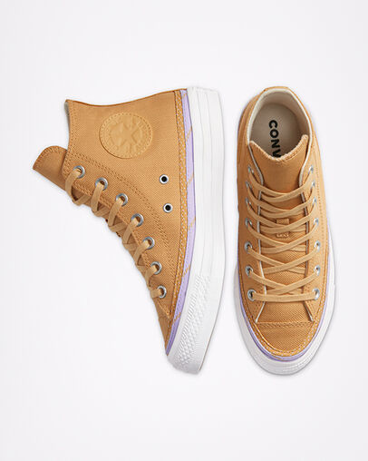Trail to Cove Chuck Taylor All Star Soba/Moonstone Violet/White, Top and Side View