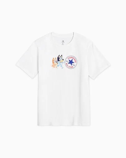 Converse x Bluey T-Shirt White, Front View