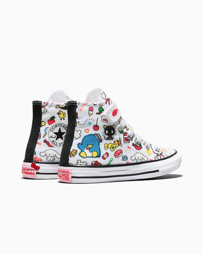 Converse x Hello Kitty And Friends Chuck Taylor All Star Easy-On Stickers White/White/Black, Heel View