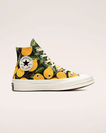 Chuck 70 Lemons Noir/Jaune/Limite foresti&egrave;re, Outer Side View