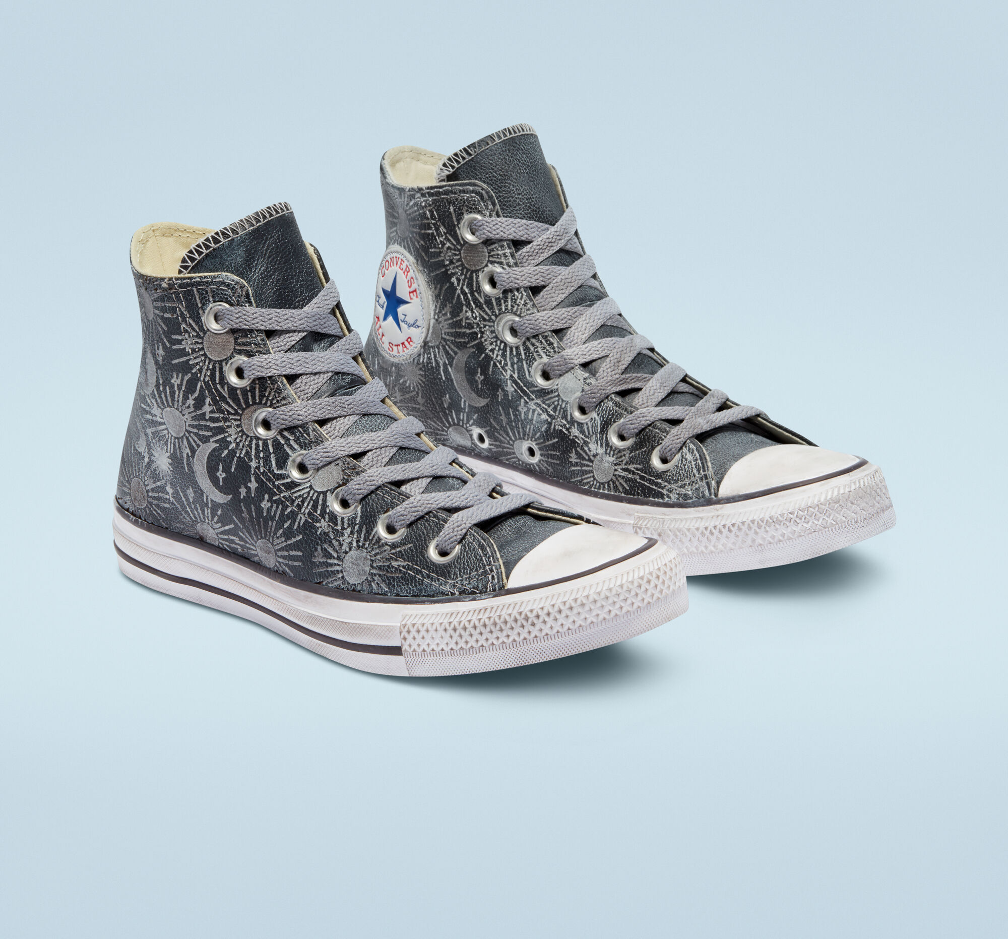 Chuck Taylor All Star Zodiac Leather Unisex HighTop Shoe.