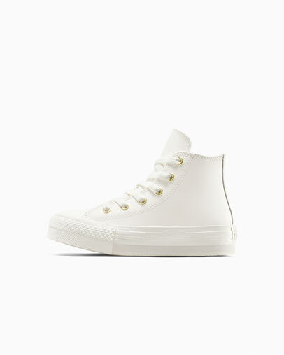 Chuck Taylor All Star EVA Lift Leather + Gold &Eacute;cru/&Eacute;cru/Or clair, Inner Side View