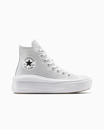 Chuck Taylor All Star Move Platform Grigio pallido/Bianco/Nero, Outer Side View
