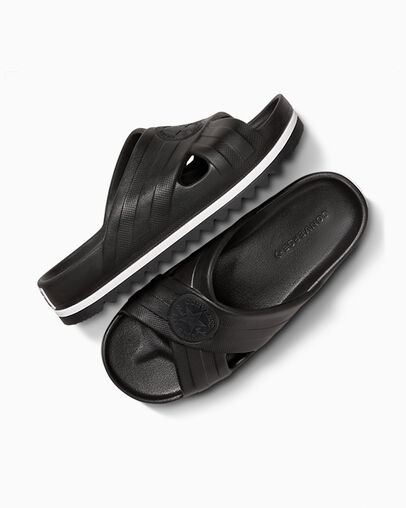Chuck Taylor All Star Sandal Lite CX Negro/Blanco/Negro, Angled View