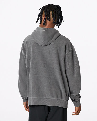 Sudadera con capucha Reverse Herringbone Pullover Negro Converse, Back View