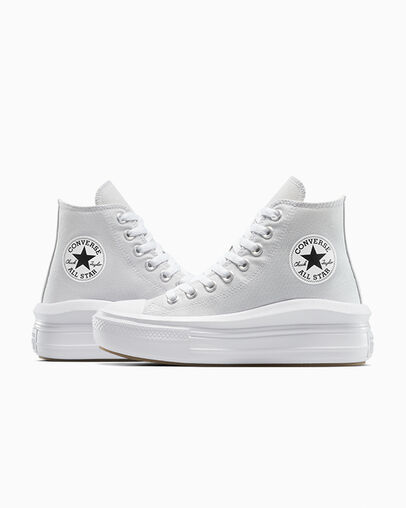 Chuck Taylor All Star Move Platform Grigio pallido/Bianco/Nero, Detail Angle View
