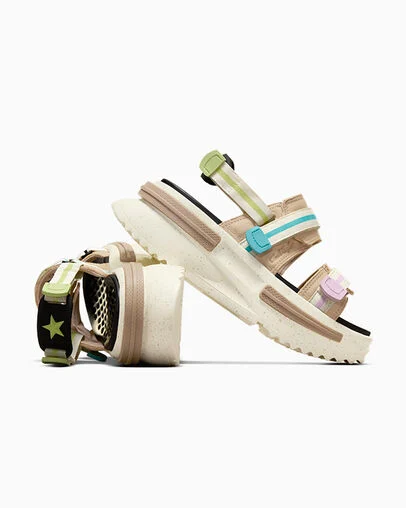 Run Star Utility Sandal CX Easy On Beige granola/Jaune c&eacute;drat, Detail Angle View