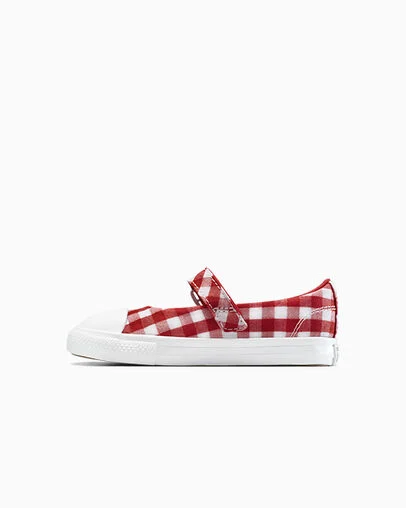 Chuck Taylor All Star Dainty Mary Jane Easy-On Checkered Red/Vintage White/White, Inner Side View