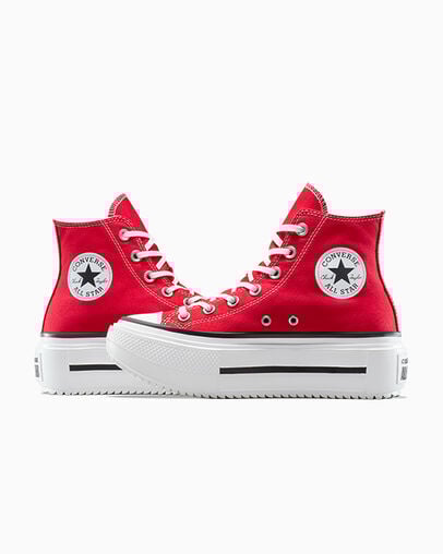 Chuck Taylor All Star Lift Double Stack Platform Canvas Red/Black/White, Detail Angle View