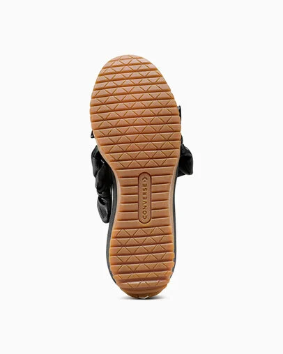 Run Star Trainer Ruffle Black Ruffles, Outsole View