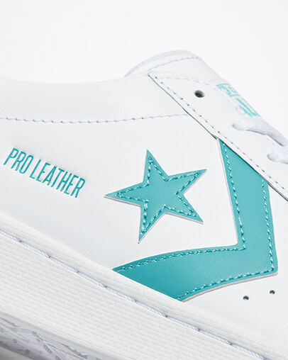 Pro Leather Blanc/Turquoise outremer/Blanc, Detail Angle View