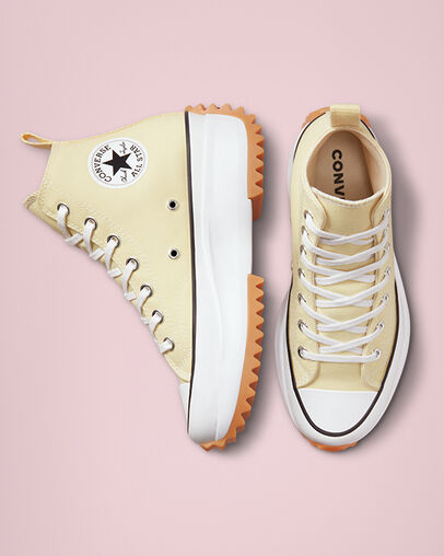 Run Star Hike Platform Seasonal Color Lemon Drop/Black/White, Top and Side View
