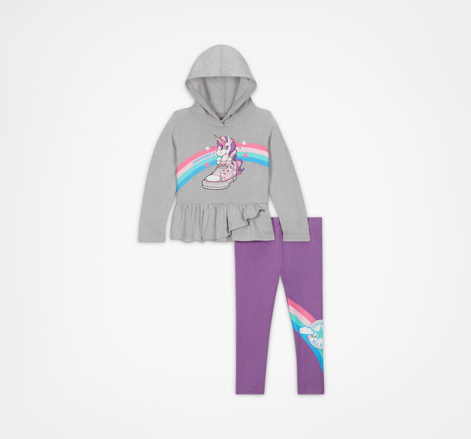 Converse Unicorn Peplum Hoodie & Legging Set