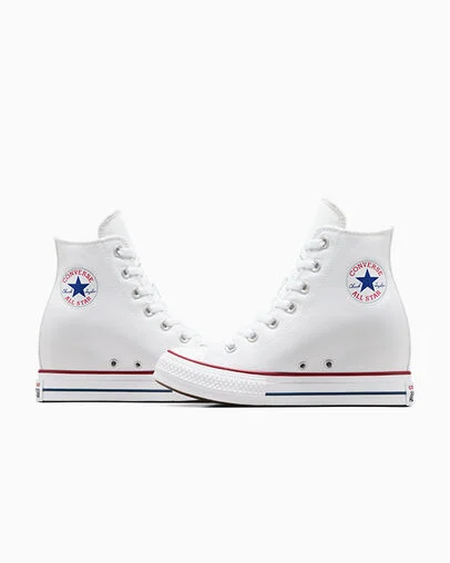 Chuck Taylor All Star Wedge Platform White/Red/Navy, Detail Angle View