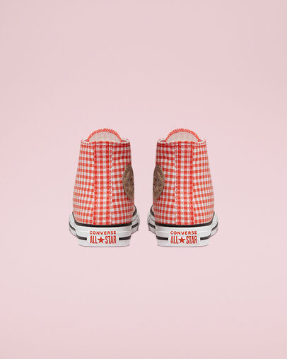 Chuck Taylor All Star Gingham Bright Poppy/White/Black, Heel View