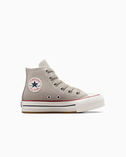 Chuck Taylor All Star EVA Lift Platform Suede Papyrus/Egret/Midnight Navy, Outer Side View