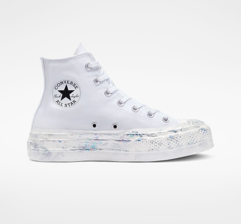 Converse Chuck Taylor All Star Lift Platform White Iridescent