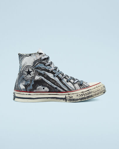 Hydro Dip Dyed Chuck 70 Canvas LTD Dise&ntilde;o negro te&ntilde;ido con agua, Outer Side View