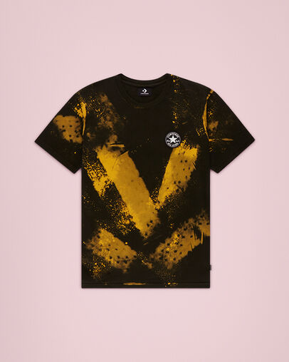 Chuck Taylor Paint Brush T-Shirt Black/Amarillo, Front View
