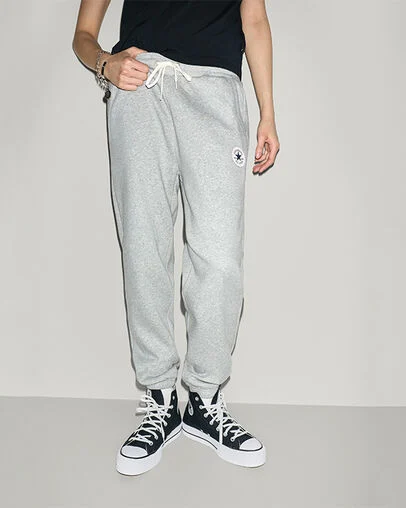 Retro Chuck Taylor Patch Joggers Vintage Grey Heather, Front View