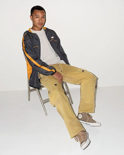 Chuck Taylor All Star Malden Street Canvas & Suede Taupe/Vintage Cargo Brown/White, On Foot Shot 1