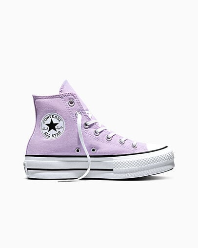Chuck Taylor All Star Lift Platform Lavender Latte/White/Black, Outer Side View