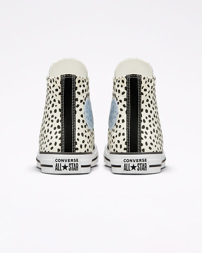 Bienvenue dans l'univers sauvage de la Chuck Taylor All Star &Eacute;cru/Noir/Blanc, Heel View