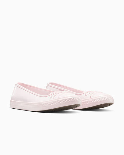 Chuck Taylor All Star Dainty Ballerina Slip On Sugar Berry/Sugar Berry, Top and Side View