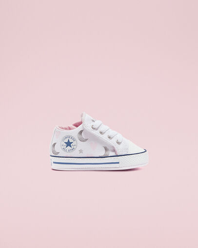 My Wish Chuck Taylor Cribster Blanco/Rosa/Plata, Outer Side View