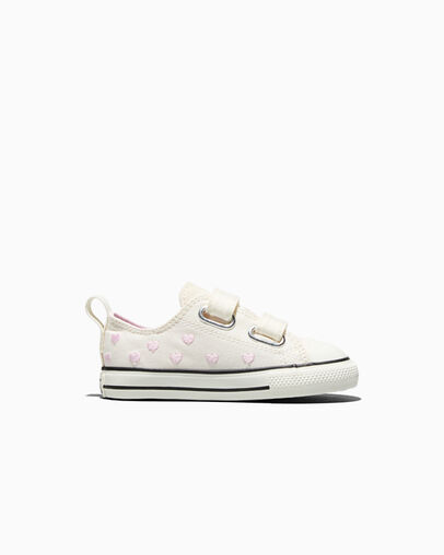Chuck Taylor All Star Easy-On Valentine&rsquo;s Day Vintage White/New Found Bloom Pink/Black, Outer Side View