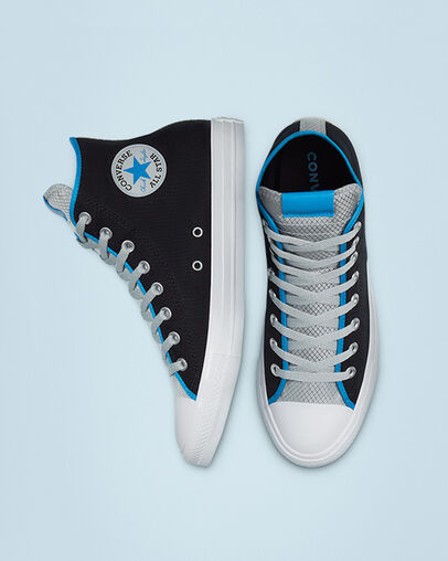 Digital Terrain Chuck Taylor All Star Schwarz/Ash Stone/Digital Blue, Top and Side View