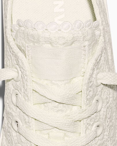Converse Chuck Taylor All Star Crochet Florals Egret/Vintage White/Egret, Detail Angle View