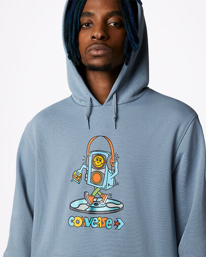 Volume-up-Pullover mit Grafik Indigo Oxide, Detail View