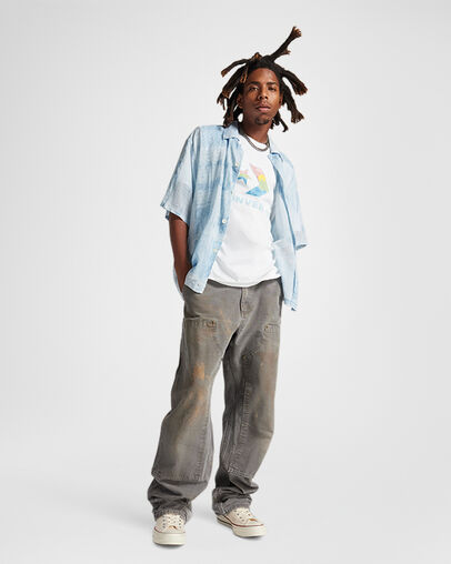 Star Chevron Landscape T-Shirt White, Back View