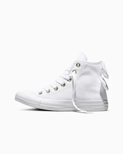 Chuck Taylor All Star Satin Bows White/White/Light Gold, Inner Side View