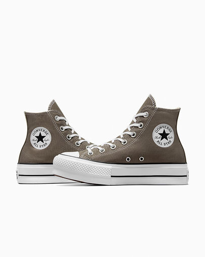Chuck Taylor All Star Lift Platform Charcoal/White/Black, Detail Angle View