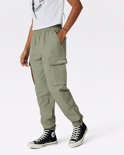 Jogging Cargo tiss&eacute; Surplus terrain clair, Front View