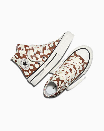 Chuck Taylor All Star Lift Platform Deer Unearthed/Vintage White/Egret, Angled View