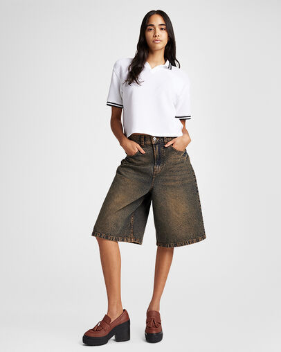 Chuck 70 De Luxe Heel Loafer Platform Leather Dark Roast/Dark Roast/Black, On Foot Shot 1