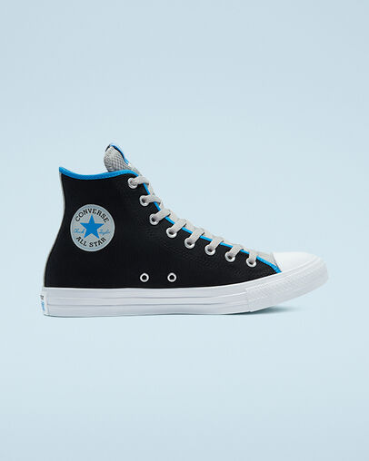 Digital Terrain Chuck Taylor All Star Schwarz/Ash Stone/Digital Blue, Outer Side View